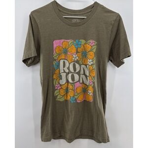 Ron Jon Floral Women's‎ Green Small T Shirt